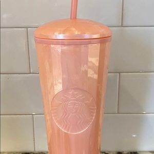 Starbucks NWT~  24 oz Pink Marbled Tumbler
